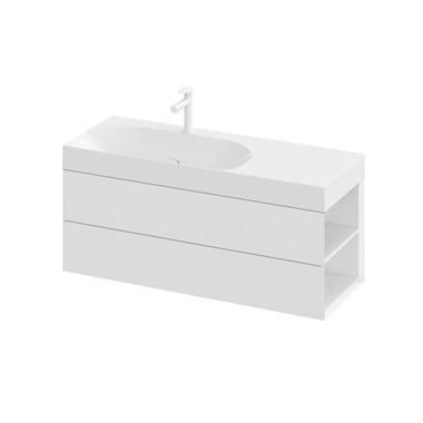 Ravak SD Lite 120 J fürdőszobai szekrény mosdó alá 120x45x43 cm, jobbos,  fehér