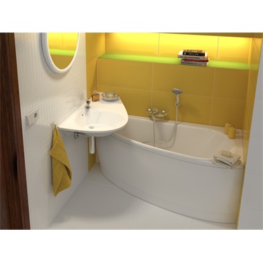 Ravak Avocado kád előlap, 160 cm, jobbos, fehér