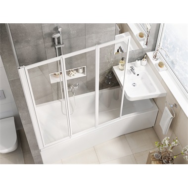 Ravak VS3 kádparaván 100 cm, fehér+ transparent