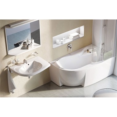 Ravak Rosa 95 sarokkád 150x95 cm, balos, fehér