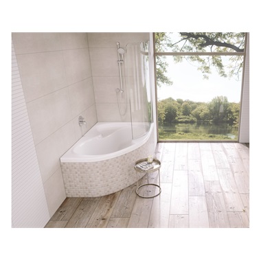 Ravak Rosa II sarokkád 150x105cm, balos fehér