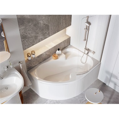 Ravak Rosa I sarokkád 140x105 cm, jobbos, fehér