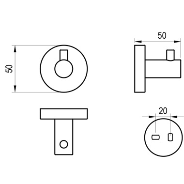 Ravak Kona KN 110.20BLM törölközőakasztó, matt fekete