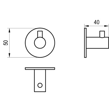 Ravak Kona KN 111.10WHM öntapadós törölközőakasztó, matt fehér