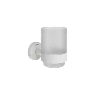 Ravak Kona KN 210.10WHM pohártartó üvegpohárral, matt fehér