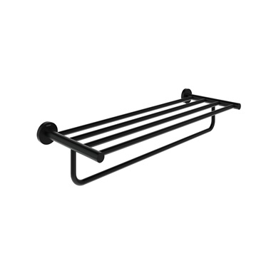 Ravak Kona KN 330.20BLM törölközőtartó polcos, matt fekete