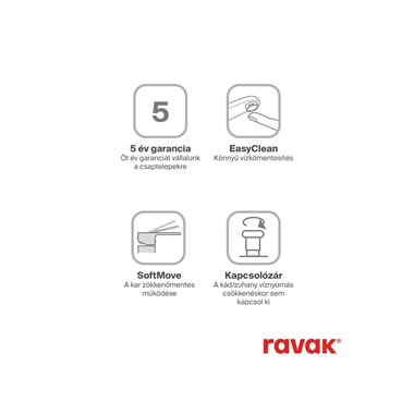 Ravak Plan PN 022.20BLM kádcsaptelep, leeresztő nélkül, matt fekete