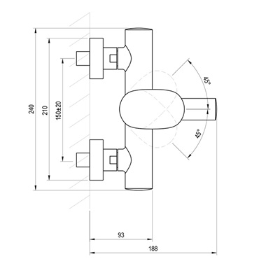 Ravak Spring fali kádcsaptelep zuhanyszett nélkül, króm SG 022.00CR Ravak Spring fali kádcsaptelep zuhanyszett nélkül, króm SG 022.00CR