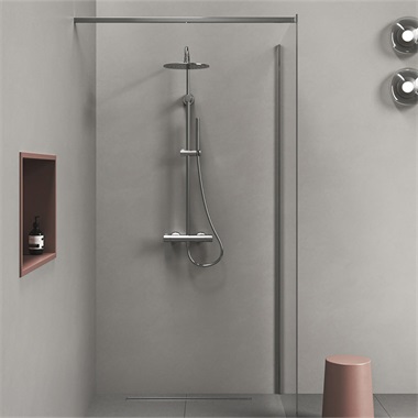 Ravak Spring termosztátos zuhanyoszlop, állítható, zuhanyszettel, króm SG 091.00CR Ravak Spring termosztátos zuhanyoszlop, állítható, zuhanyszettel, króm SG 091.00CR