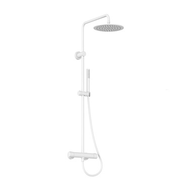 Ravak Spring termosztátos zuhanyoszlop, állítható, zuhanyszettel, matt fehér SG 091.10WHM Ravak Spring termosztátos zuhanyoszlop, állítható, zuhanyszettel, matt fehér SG 091.10WHM
