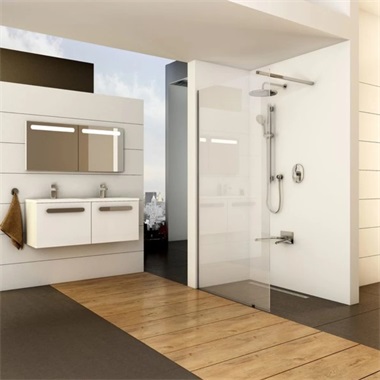 Ravak Walk In Wall-140 v.200 zuhanyfal fekete + transparent 140x200 cm