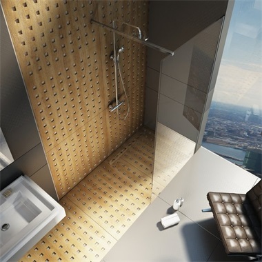 Ravak Walk-In Wall 160, zuhanykabin króm,transparent 160x80x20 cm