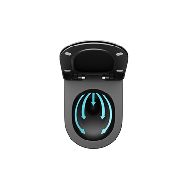 Ravak Uni Chrome RimOff  fali WC fekete