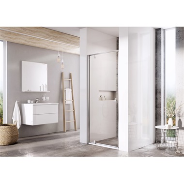 Ravak Pivot PDOP1 zuhanyajtó 90 cm, krómhatású transparent