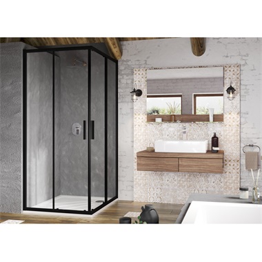 RAVAK ZUHANYKABIN BLSRV2-80 FEKETE + TRANSPARENT