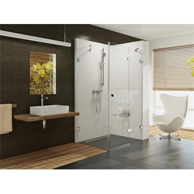 Ravak Brilliant zuhanykabin BSDPS 90/90 jobb, króm/trans