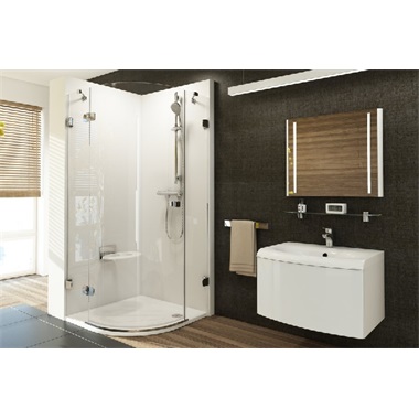 Ravak Brilliant BSKK3 90 Íves Zuhanykabin balos, króm+transparent Ravak Brilliant BSKK3 90 Íves Zuhanykabin balos, króm+transparent