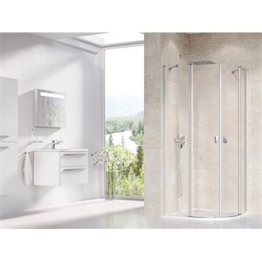 Ravak Chrome CSKK4 zuhanykabin 80x80x195 cm szatén, transparent