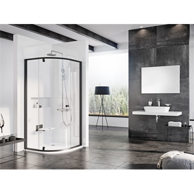Ravak Pivot PSKK3 zuhanykabin 90x90x190 cm, fekete, transparent