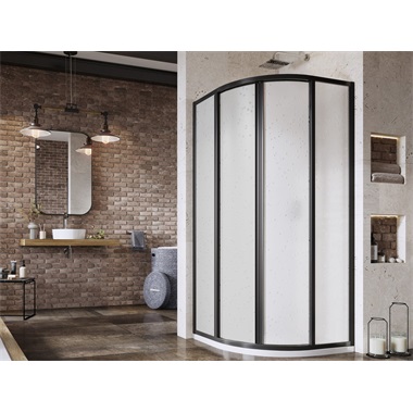 Ravak Supernova SKCP4 zuhanykabin 80x80x195 cm, fekete, pearl