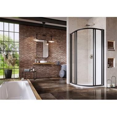 Ravak Supernova SKCP4 zuhanykabin 90x90x195 cm, fekete, transparent
