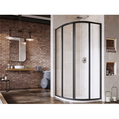 Ravak Supernova SKCP4 zuhanykabin 90x90x195 cm, fekete, transparent