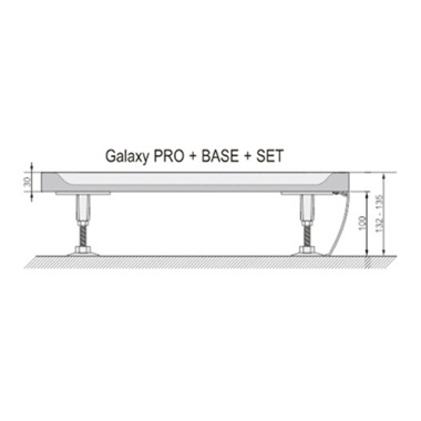 Ravak Elipso Pro Set (előlap+kit) 90 cm