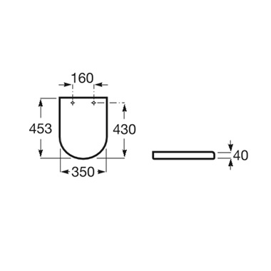 RocaThe Gap Round wc ülőke Soft-Close