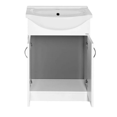 Sapho Aqualine Simplex Eco mosdótartó szekrény mosdóval, 58x83x30cm, matt fehér