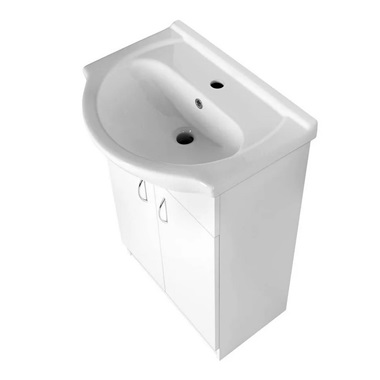 Sapho Aqualine Simplex Eco mosdótartó szekrény mosdóval, 58x83x30cm, matt fehér