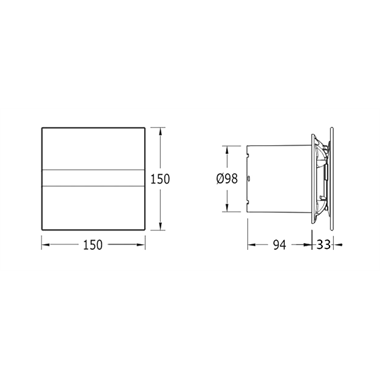 Sapho Cata E-100 Hygro ventilátor fehér
