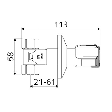 Scell csempeszelep 1/2"