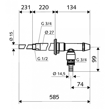 Schell Polar kerticsap 1/2" fagymentes, légbeszívós