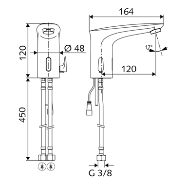 Schell Modus E elektronikus mosdócsaptelep 