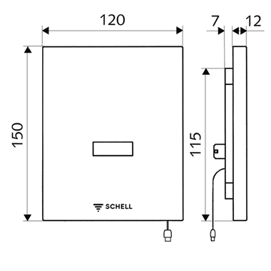Schell Compact 2 vizelde öblítő infra 9V nemesacél
