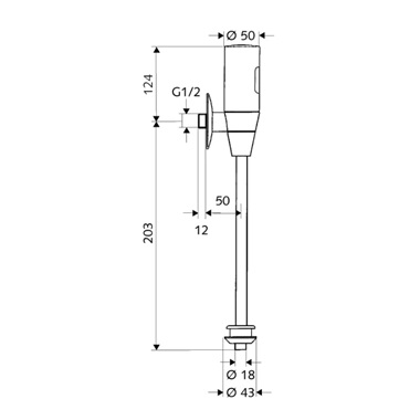 Schell Schelltronic falon kivüli infrás vizelde öblítő