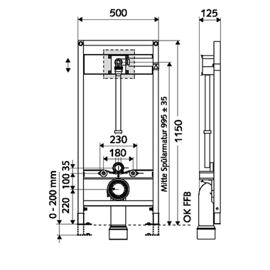 Schell WC  Compact II öblítő szerelőelem