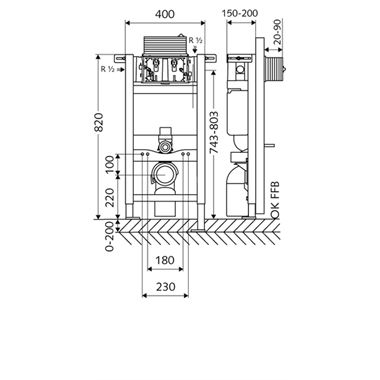 Schell Montus C 820  WC tartály