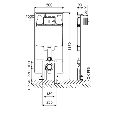 Schell  Montus C90 WC tartály