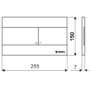 Schell Montus Place WC nyomólap braille írással, saválló