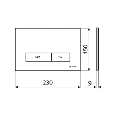 Schell Montus Konkav WC nyomólap fehér