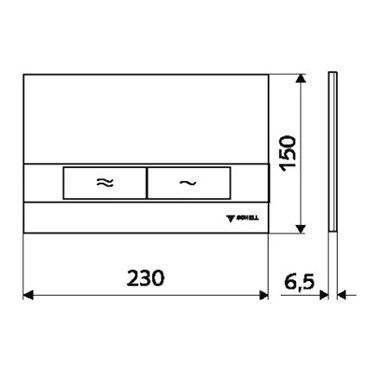 Schell Montus Board WC-nyomólap, fehér