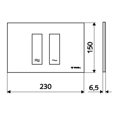 Schell Montus Tower WC nyomólap matt króm