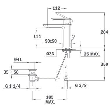 Strohm Teka Formentera mosdó csaptelep króm