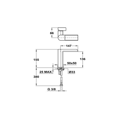 Strohm Teka Formentera mosdócsaptelep fekete