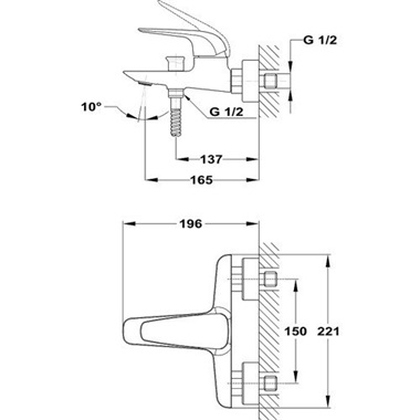 Strohm Teka Itaca kádcsaptelep fekete