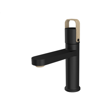 Strohm Teka Lavi mosdócsaptelep leeresztő nélkül, L-es, fekete