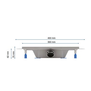 Technik Sanitary folyóka sarok 34 cm, klasszik, fényes
