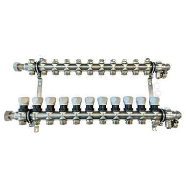 Technik Therm osztó-gyűjtő, szelepes, 11 körös szelepes