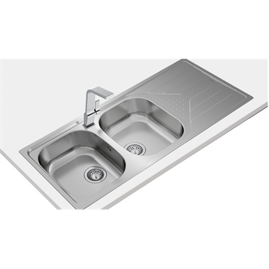 Teka Universe  80T- XP 2B 1D rozsdamentes mosogatótálca szifonnal